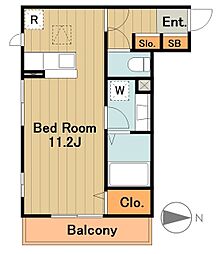 ルミナーレ町田 1Kの間取図画像