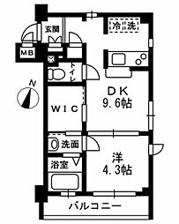 レジディア代々木2 1LDKの間取図画像