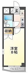 雅ビル 1Kの間取図画像