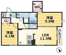 グランマーリエ松野通 2階