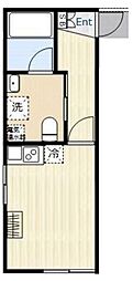 プレミアムヒルズ戸越公園 3階ワンルームの間取り
