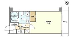 メゾン・ド・中目黒 2階1Kの間取り