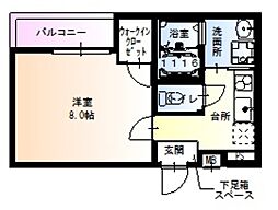 フジパレス栗山公園 1Kの間取図画像