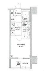 コンフォリア品川EAST 1Kの間取図画像