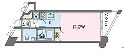 ドゥーエ学芸大学 ワンルームの間取図画像