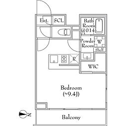 新宿区下落合3丁目マンション ワンルームの間取図画像