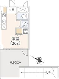 キタノハウス ワンルームの間取図画像