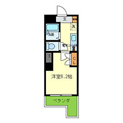 シーダー針中野 1Kの間取図画像