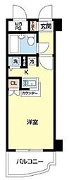 ワコーレ所沢 ワンルームの間取図画像