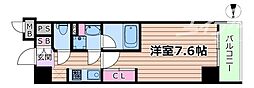 阪急千里線 豊津駅 徒歩8分の賃貸マンション 5階1Kの間取り