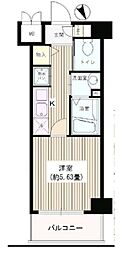 Scena M 7階1Kの間取り