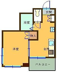 ピクセルツイン 1DKの間取図画像
