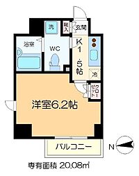 アルテシモパッソ 1Kの間取図画像