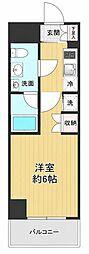 ベルグレード川崎AZ 1Kの間取図画像