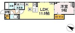 セレスティア大森東 1LDKの間取図画像
