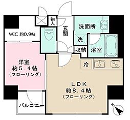 ペオニア月島 3階1LDKの間取り