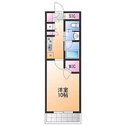 南海線 羽倉崎駅 徒歩10分の賃貸マンション 4階1Kの間取り