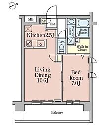 GRANZ 1LDKの間取図画像