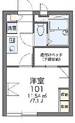 レオパレスNY馬場 1Kの間取図画像