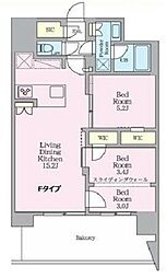 クレストコート東陽町 3LDKの間取図画像