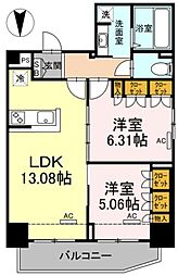 ホウエイコート秋葉原 2LDKの間取図画像