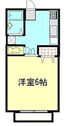 第2ユーハイツ 1階1Kの間取り