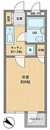 日立八幡山ビル 1Kの間取図画像