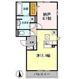 Osaka Metro長堀鶴見緑地線 横堤駅 徒歩9分の賃貸アパート 3階ワンルームの間取り