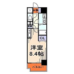 ワイズフラット 1Kの間取図画像