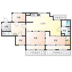 阪神なんば線 千鳥橋駅 徒歩13分の賃貸マンション 2階4LDKの間取り