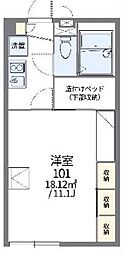 レオパレスMercury 1Kの間取図画像