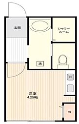 ROSSO高柳 1Kの間取図画像