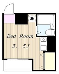 カーサダルテ ワンルームの間取図画像