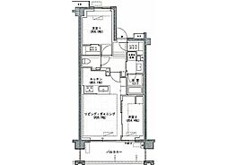 アトラスシティ千歳烏山グランスイート 風ノ棟 2階2LDKの間取り
