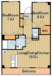 都民住宅メロディーア 2LDKの間取図画像