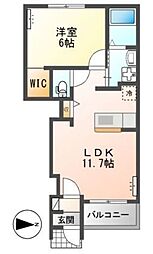 ディアグランツ 1LDKの間取図画像