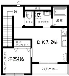 フローラ 1DKの間取図画像