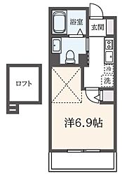 マリンルージュ横浜 1Kの間取図画像