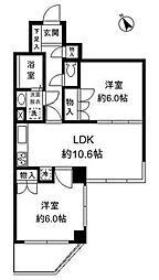 深沢614マンション 2LDKの間取図画像