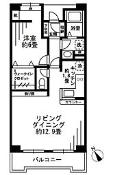 ベルウッド一之江 1LDKの間取図画像