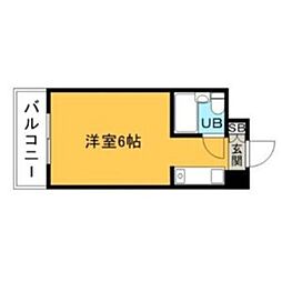 メゾン・ド・ミラージュ ワンルームの間取図画像