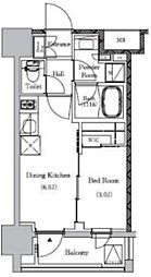 プライマルイプセ池尻大橋 1DKの間取図画像