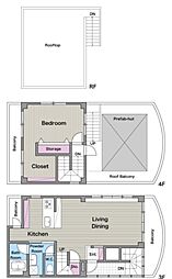 Marina赤羽 3階1LDKの間取り