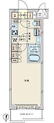 ルーブル川崎鷺沼 1Kの間取図画像