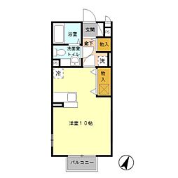 セジュールコト Ａ 1階1Kの間取り