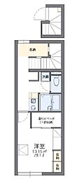 レオパレスカスターノ 1Kの間取図画像