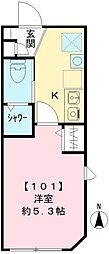 ザ・ルームズ大森町駅前 1Kの間取図画像