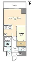 アルファコート曳舟 10階1LDKの間取り