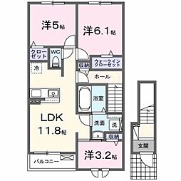 ラ・テールI 3LDKの間取図画像