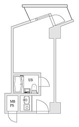 インペリアル御茶ノ水 4階ワンルームの間取り